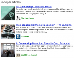 « In-depth articles »; Google teste de nouveaux contenus dans ses résultats de recherche.